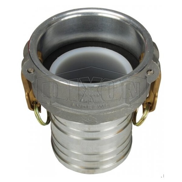 Type-C Coupling with Abrasion Resistant Insert, Coupler x Hose Shank with UHMW Insert, Aluminum